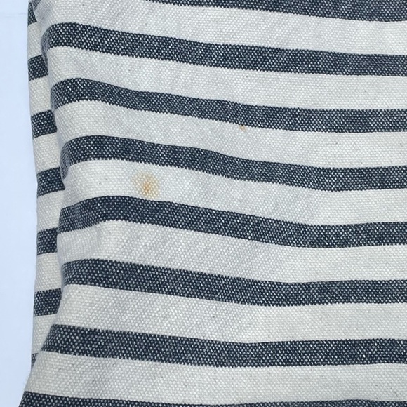 DENIM BMI blue & white stripe double handle tote. - Picture 9 of 10